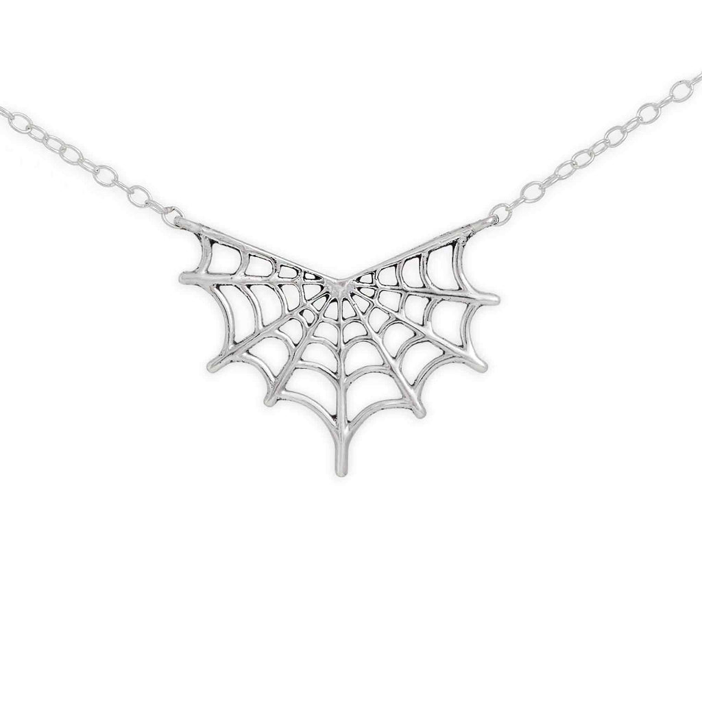 Sterling Silver Spiderweb Necklace