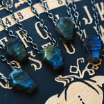 Labradorite Coffin Necklace