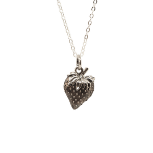 Sterling Silver Strawberry Necklace