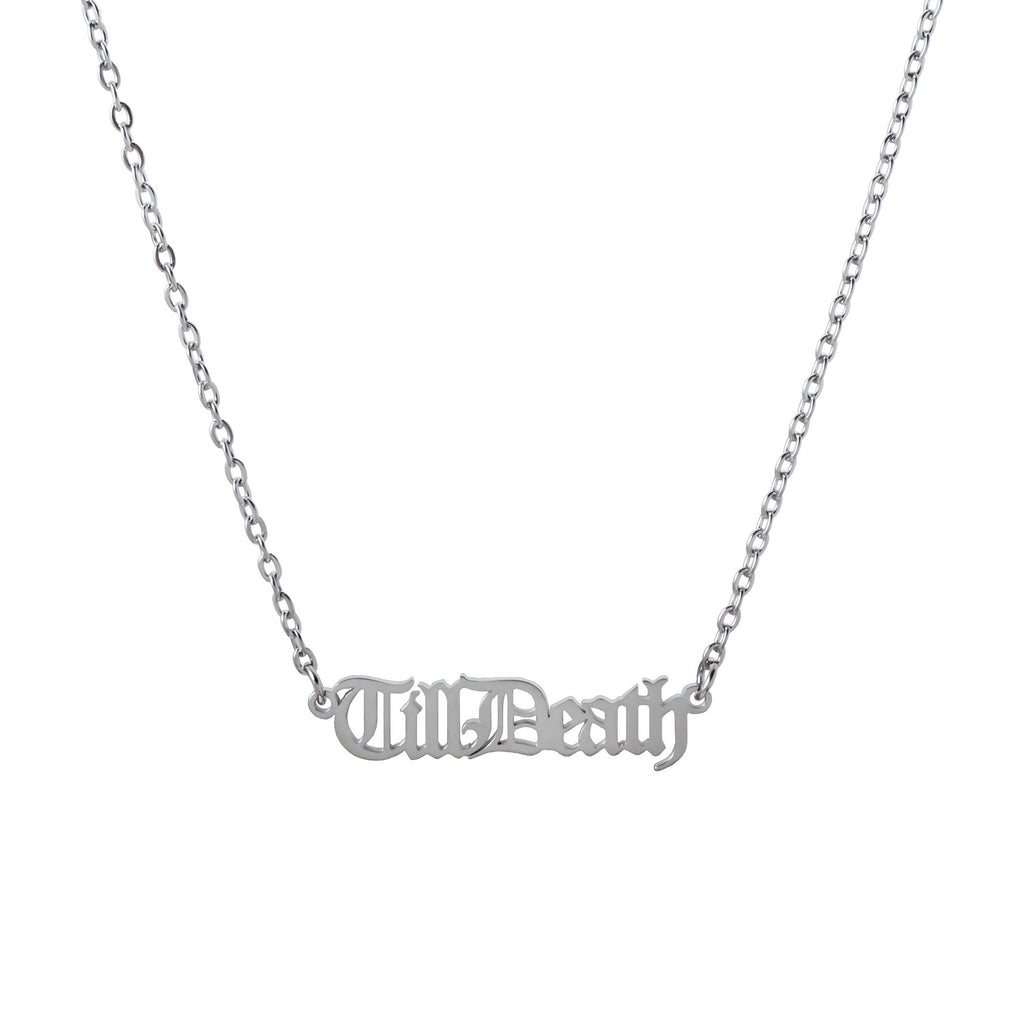 Till Death Script Necklace