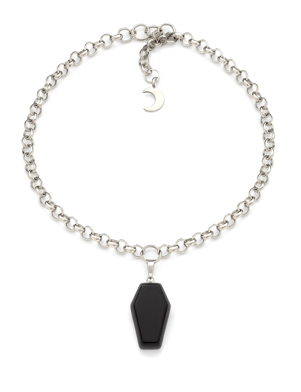 Black Onyx Coffin Chain Choker/Necklace