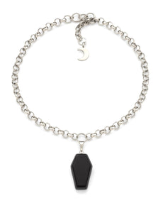 Black Onyx Coffin Chain Choker/Necklace