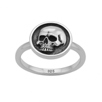 Sterling Silver Shadow Box Skull Ring