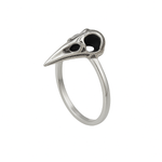 Sterling Silver Birds Skull Ring