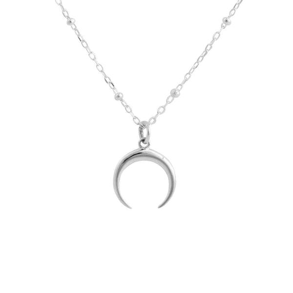 Sterling Silver Petite Moon Illusion Necklace