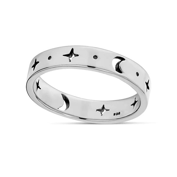 Sterling Silver Night Eclipse Ring