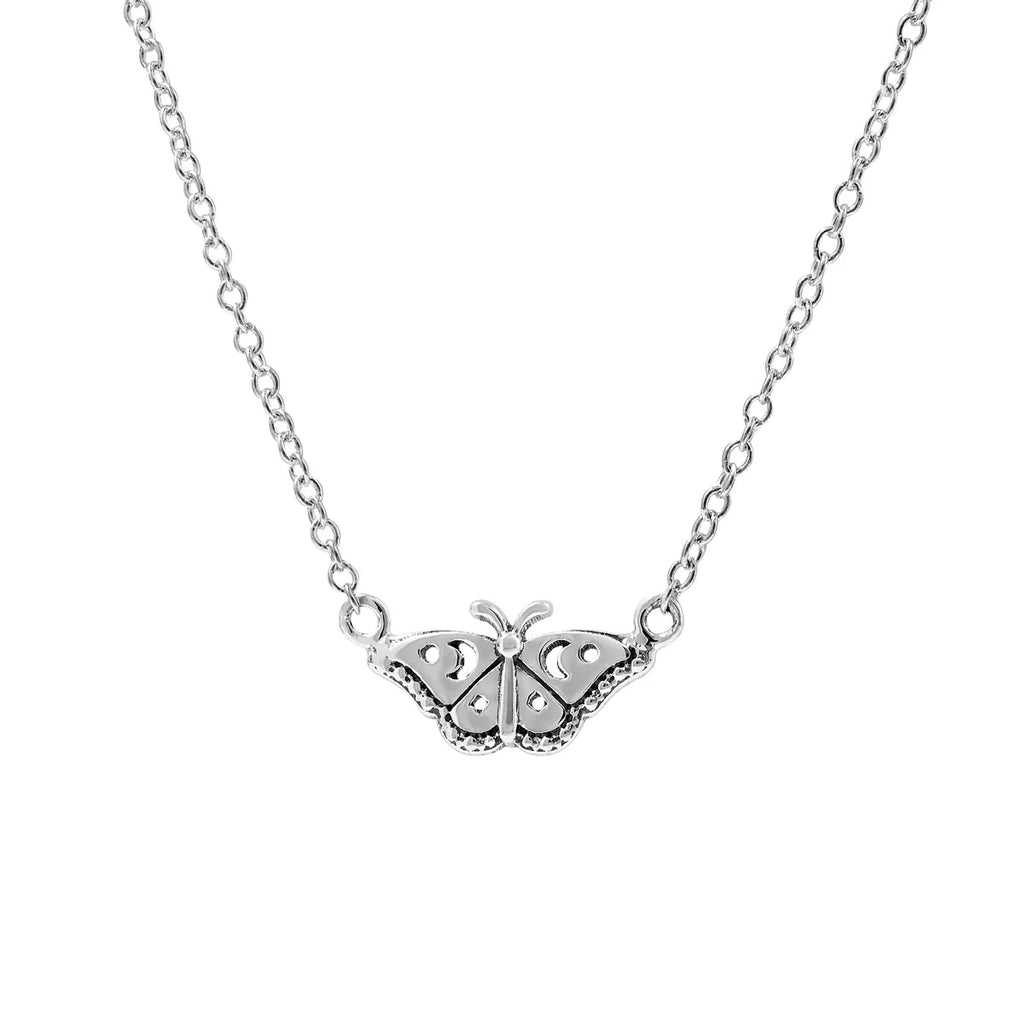 Sterling Silver Celestial Moth Necklace