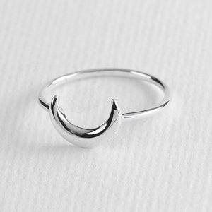 Sterling Silver Moon Ring – Empty Casket
