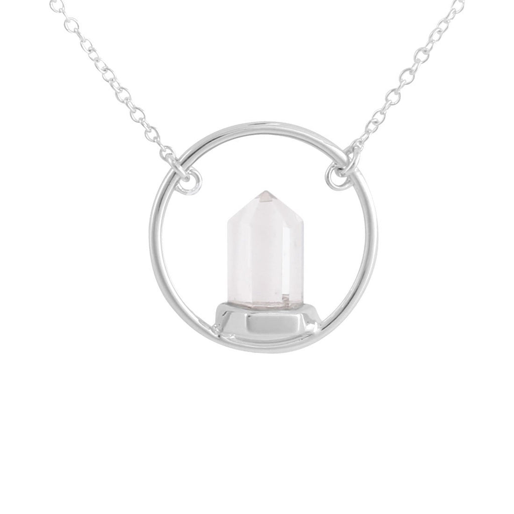 Sterling Silver Crystal Light Necklace