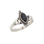 Sterling Silver & Black Onyx New Moon Ring