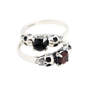 Sterling Silver & Black Onyx Till Death Ring Petite
