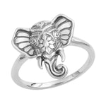Sterling Silver Elephant Head Ring