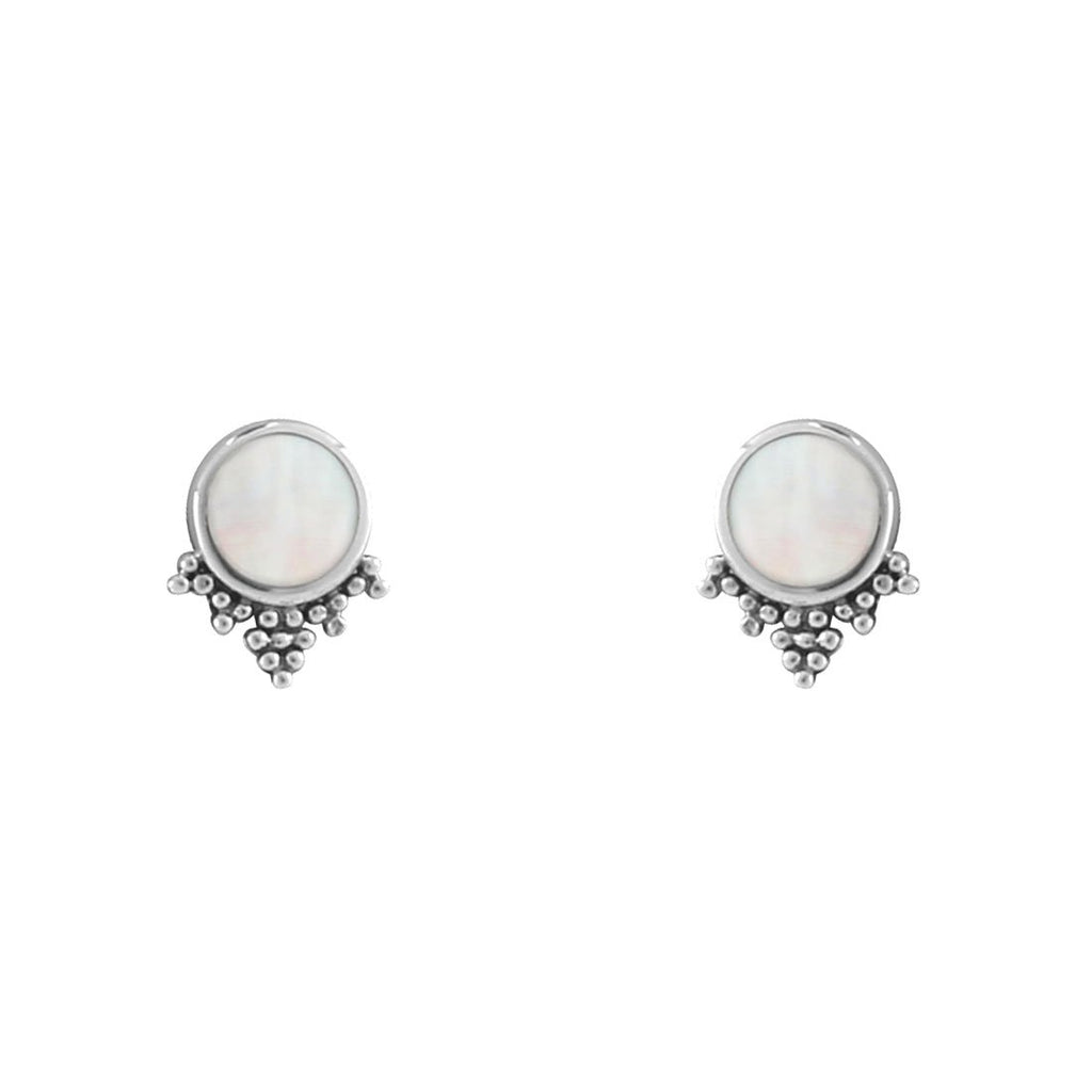 Sterling Silver Mystic Pearl Studs