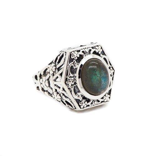 Sterling Silver & Labradorite Witches' Brew Ring