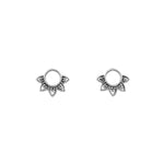 Sterling Silver Rising Sun Studs