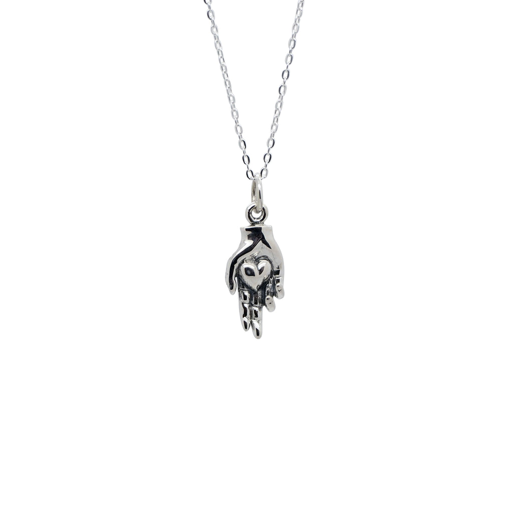 Sterling Silver Take My Heart Necklace