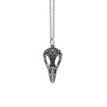 Sterling Silver Bird Skull Necklace