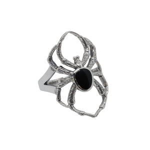 Sterling Silver Black Widow Ring