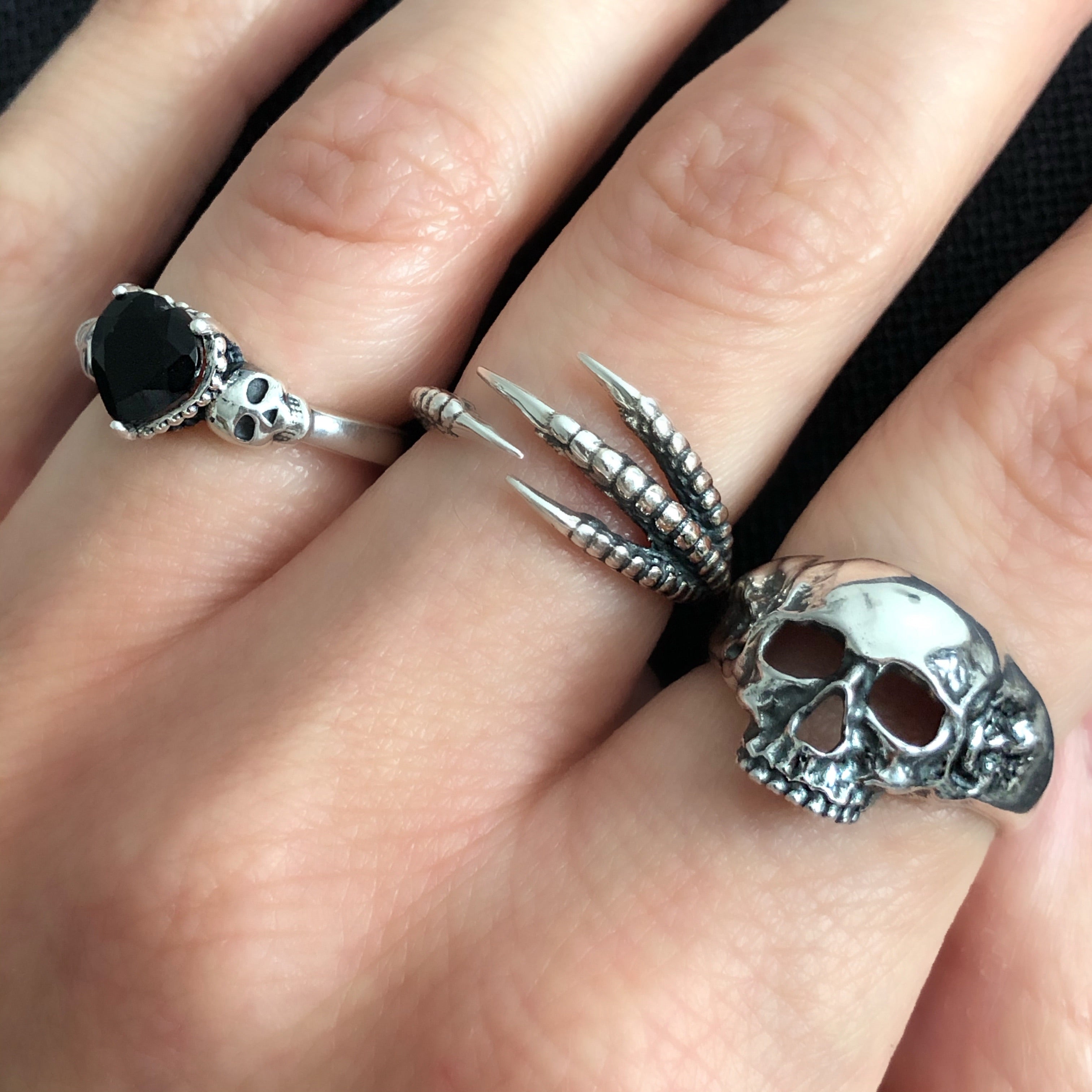 Sterling Silver Skully Ring