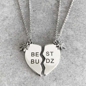 ‘Best Budz’ Friendship Necklace Set