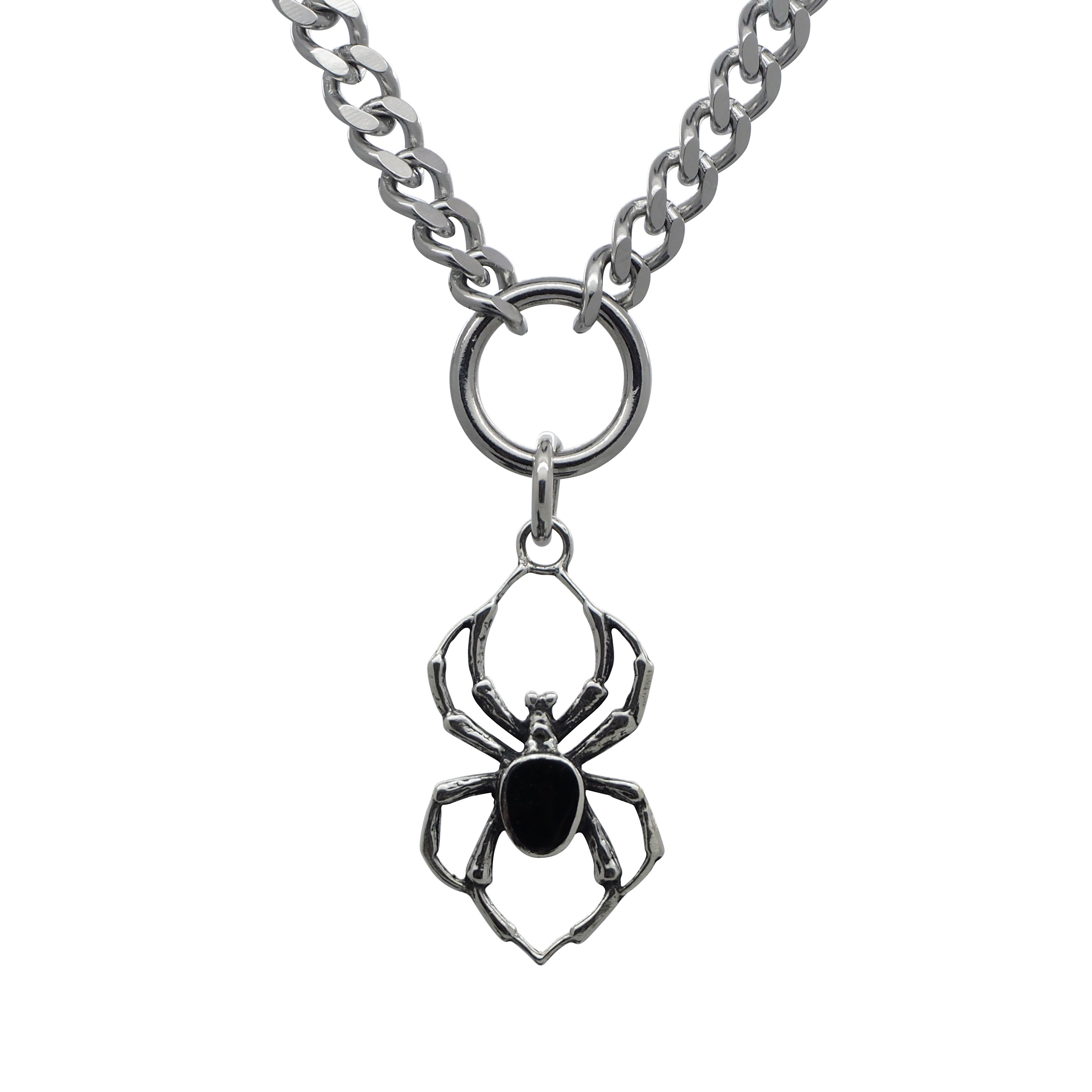 BLACK WIDOW SPIDER Pendant On 925 Sterling Silver 20
