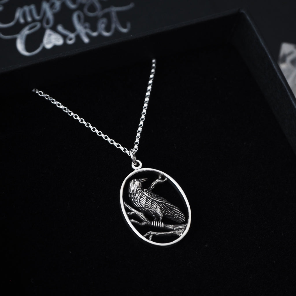 Sterling Silver The Raven Necklace