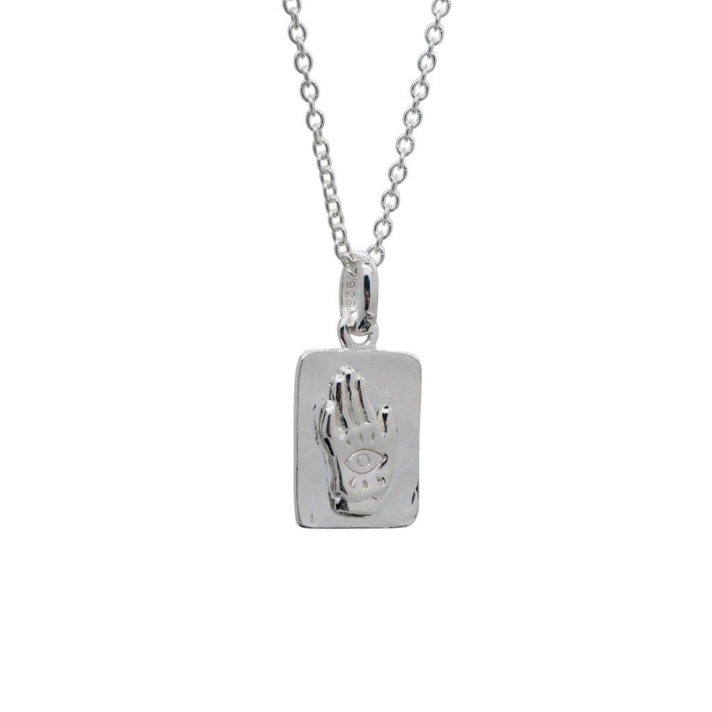 Sterling Silver Palm Reader Necklace