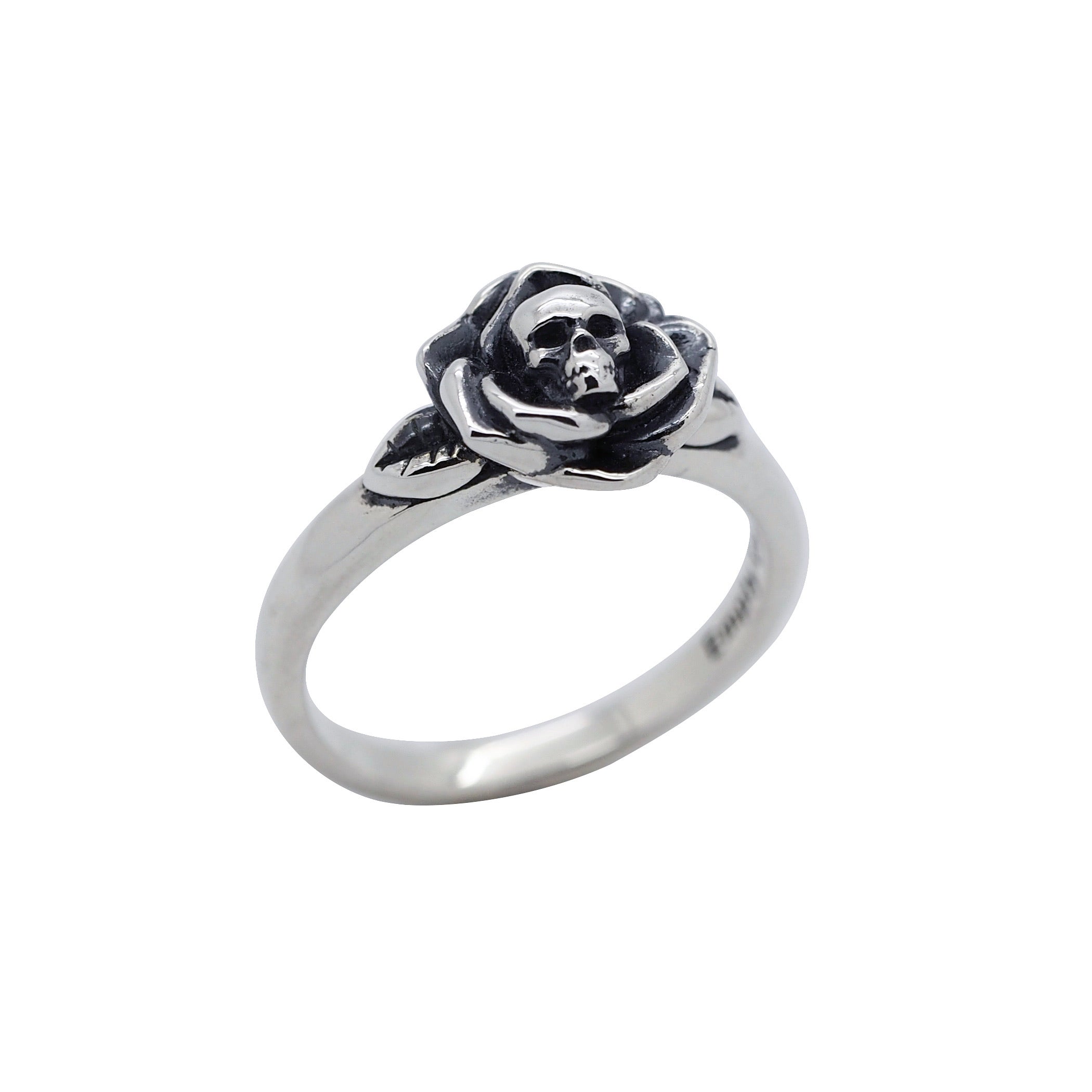 Sterling Silver Deathly Rose Ring
