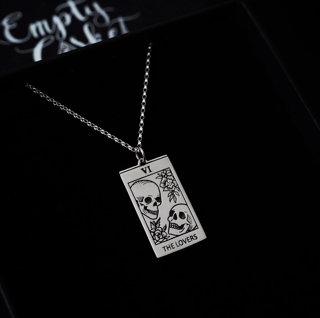 Sterling Silver The Lovers Tarot Necklace