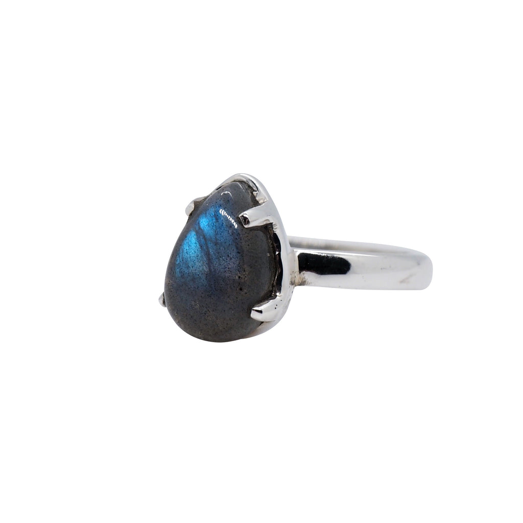 Sterling Silver Labradorite Witches Tears Ring