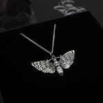 Sterling Silver Death's Head Hawkmoth Necklace