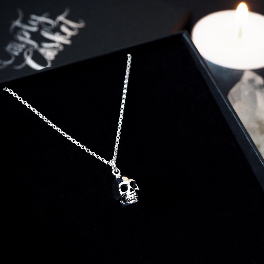Sterling Silver Catacomb Skull Necklace
