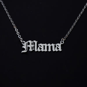 ‘Mama’ Script Necklace