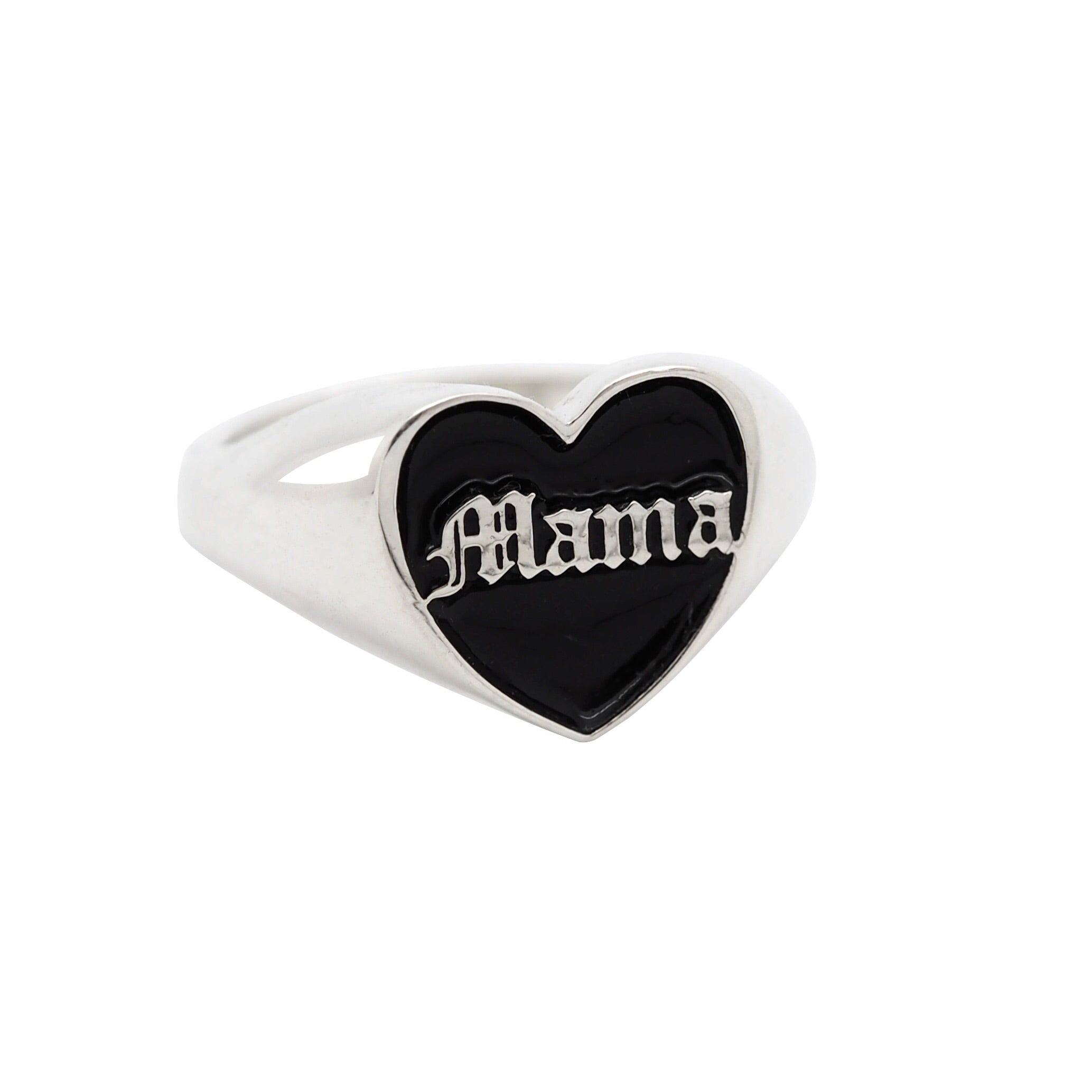 Sterling Silver Mama Heart Ring