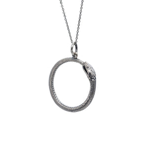 Sterling Silver Ouroboros Necklace