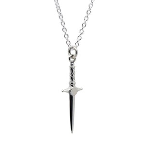 Sterling Silver Cosmic Dagger Necklace
